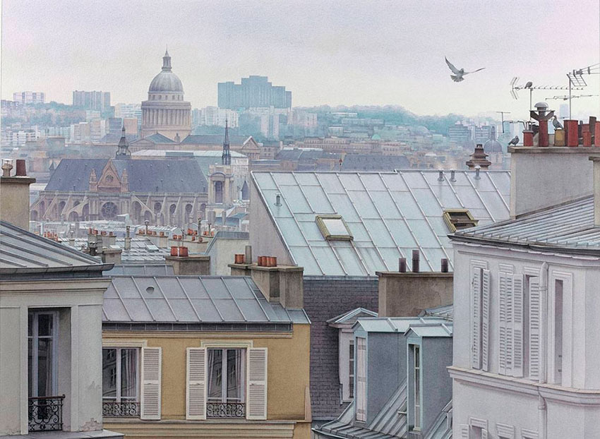Очарование Парижа в акварельных картинах Тьерри Дюваля Thierry Duval