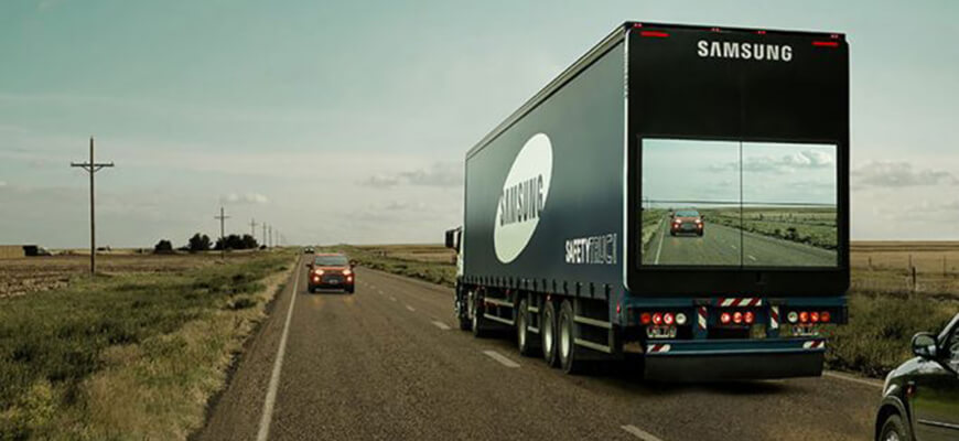Samsung придумала безопасный способ обгона грузовиков