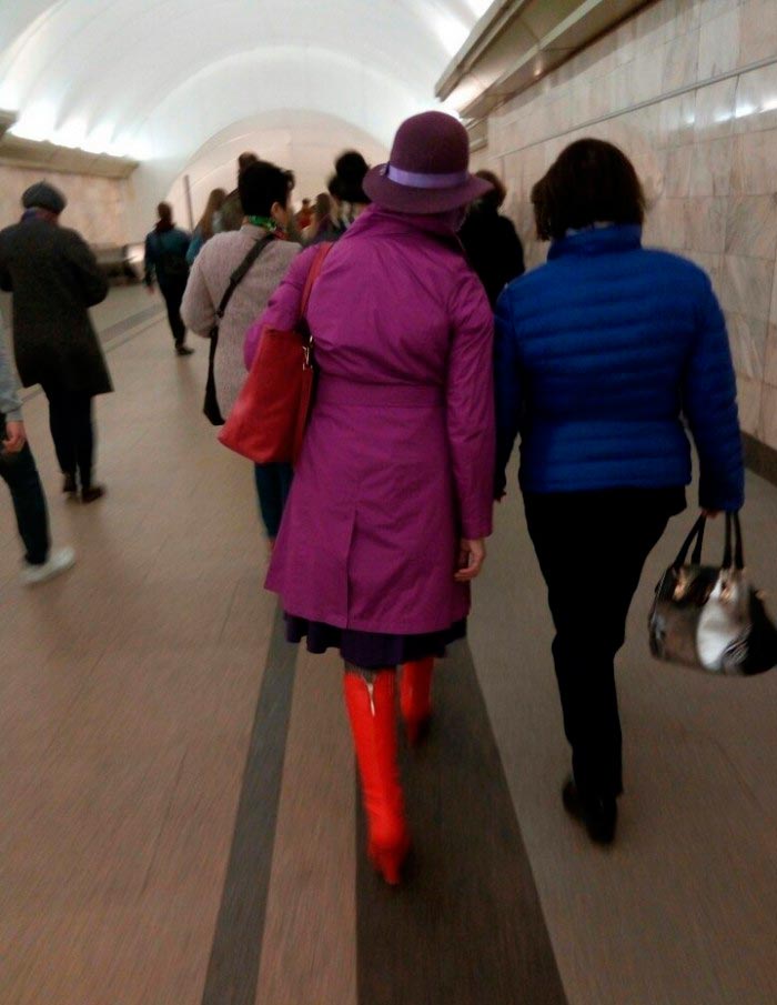 Модные граждане из российского метро