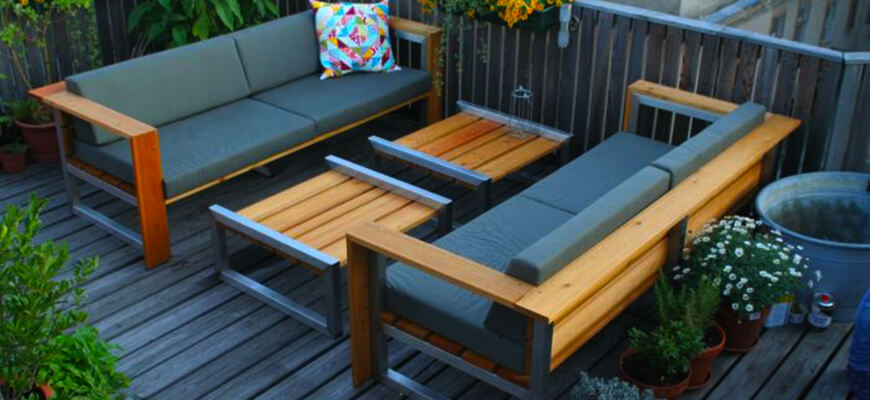 20 примеров самодельной деревянной садовой мебели Мебель из стали и дерева