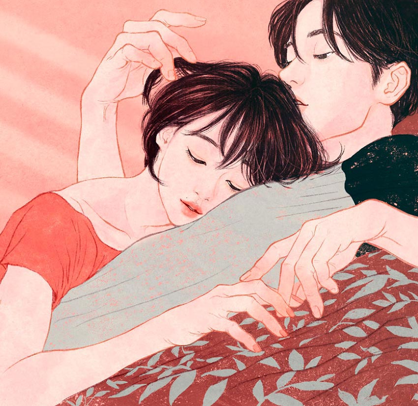 Корейский иллюстратор Zipcy Yang Se Eun история любви и близости