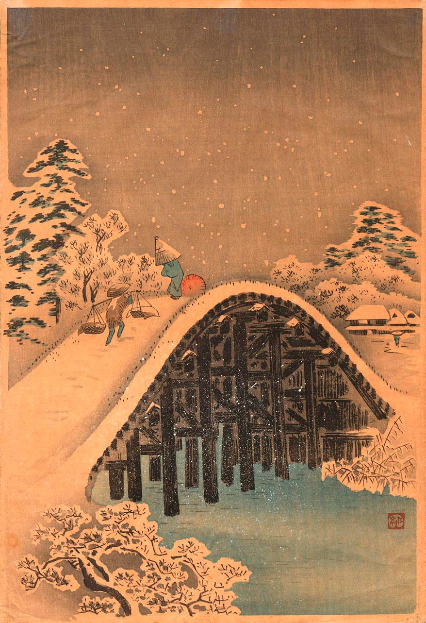 On-line архив японских гравюр, созданных с 1700-х годов до наших дней Ватанабэ Шотей