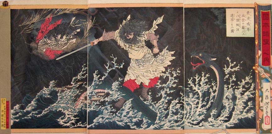 On-line архив японских гравюр, созданных с 1700-х годов до наших дней Ёситоси Цукиока