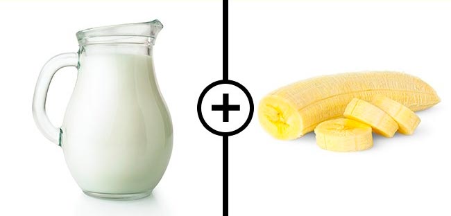 Продукты, которые не стоит смешивать Молоко и банан