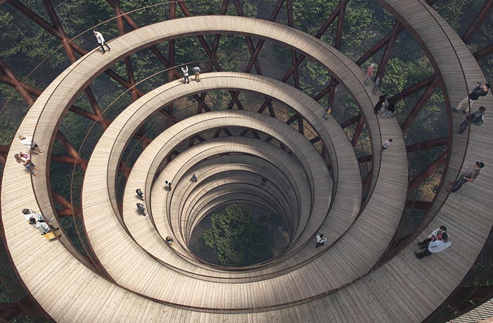 В Датском лесу появится спиральная башня для прогулок