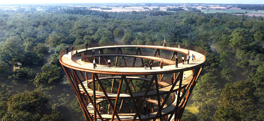 В Датском лесу появится спиральная башня для прогулок