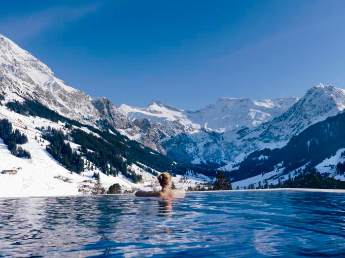 Крутые бассейны в отелях The Cambrian Hotel Adelboden Spa Адельбоден Швейцария