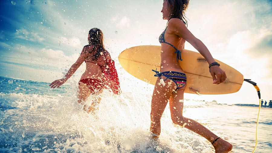 Девушки серфинг girls surfing