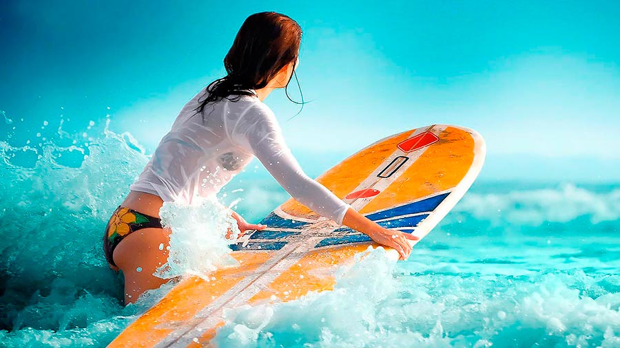 Девушки серфинг girls surfing