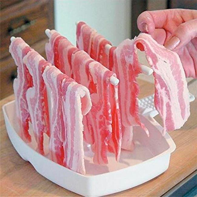 кухонные гаджеты kitchen gadgets Стойка для бекона для микроволновки stand for bacon microwaveable