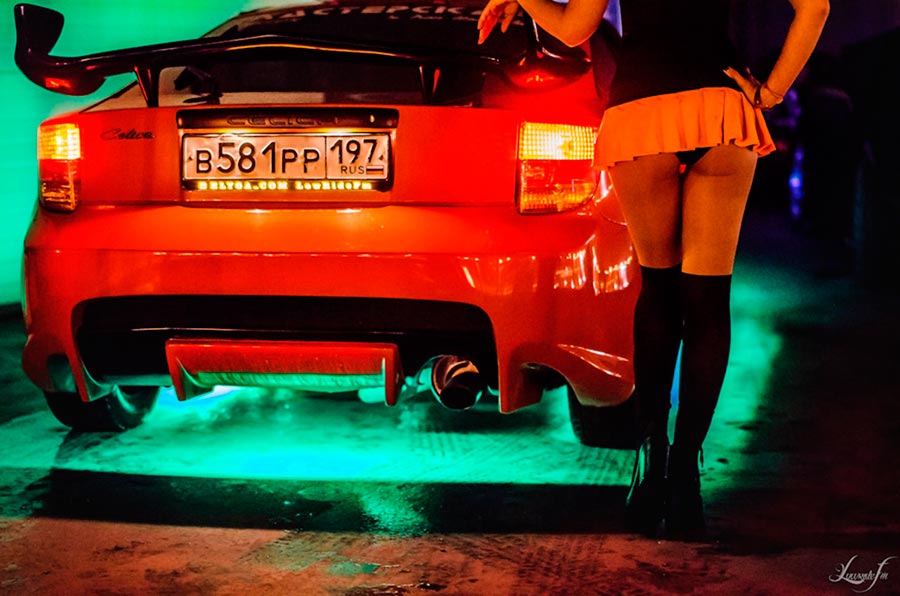 sexy beautiful girl прекрасная девушка и Toyota Celica