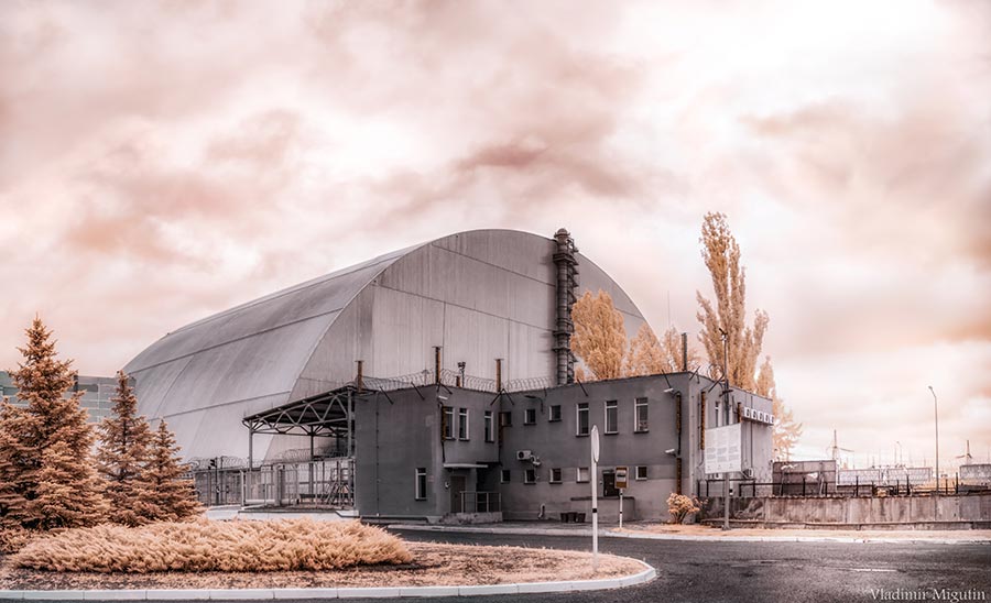 Чернобыльская зона отчуждения в объективе инфракрасной камеры