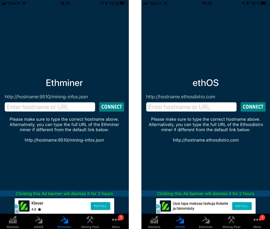 Приложение для iPhone — Ethereum Mining Monitor