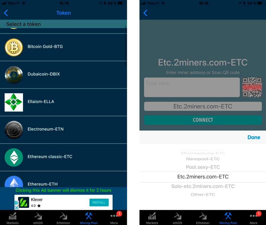 Приложение для iPhone — Ethereum Mining Monitor