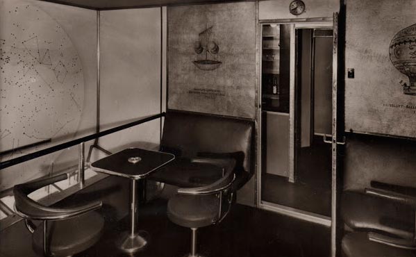 Гинденбург цеппелин Hindenburg zeppelin комната для курения smoking room