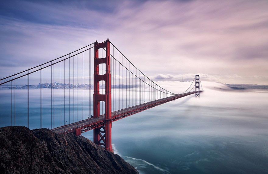 фотограф Пол Райффер 3D-пейзажи photographer Paul Reiffer 3D-landscapes Мост Золотые Ворота Сан-Франциско Калифорния США