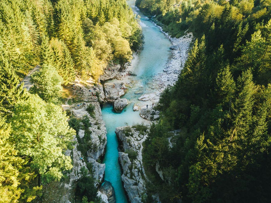 Йохан Лолос пейзажи Европы Река Соча Национальный парк Триглав Словения