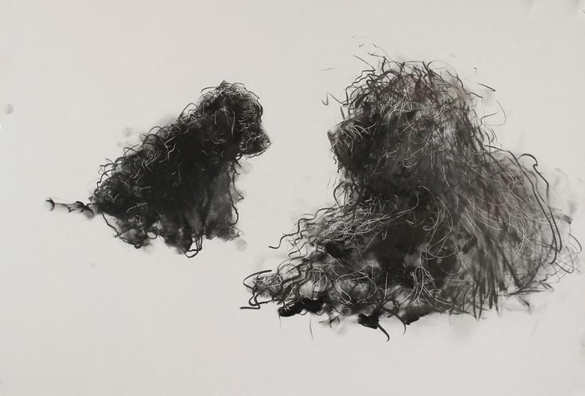 Эндре Пеновак Endre Penovac рисует собак акварелью и чернилами