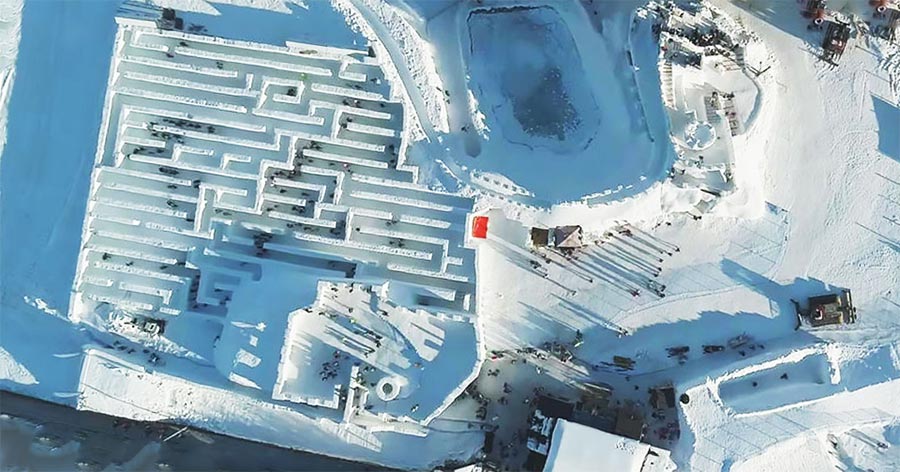 Snowlandia снежный лабиринт в Польше