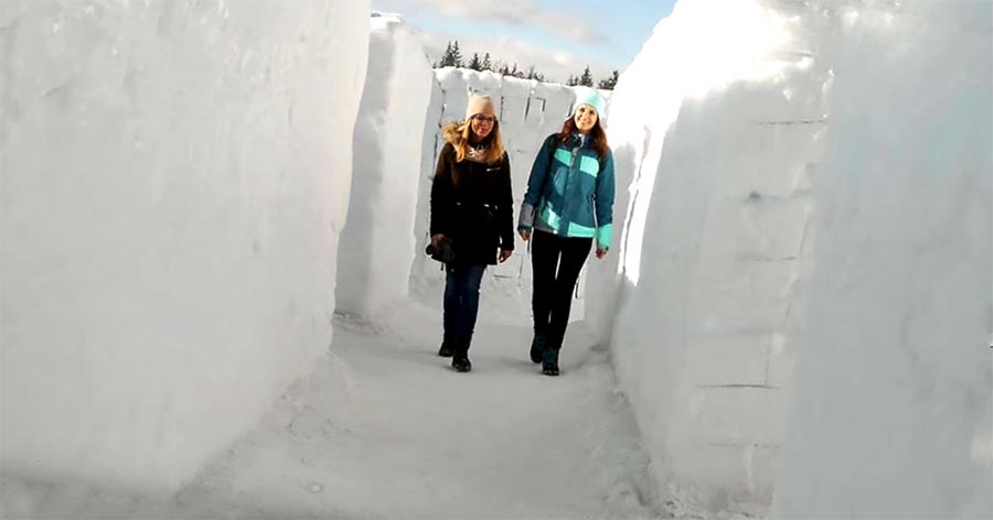 Snowlandia снежный лабиринт в Польше