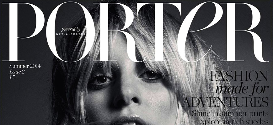 знаменитости Леди Гага журнал 2014 Porter Magazine