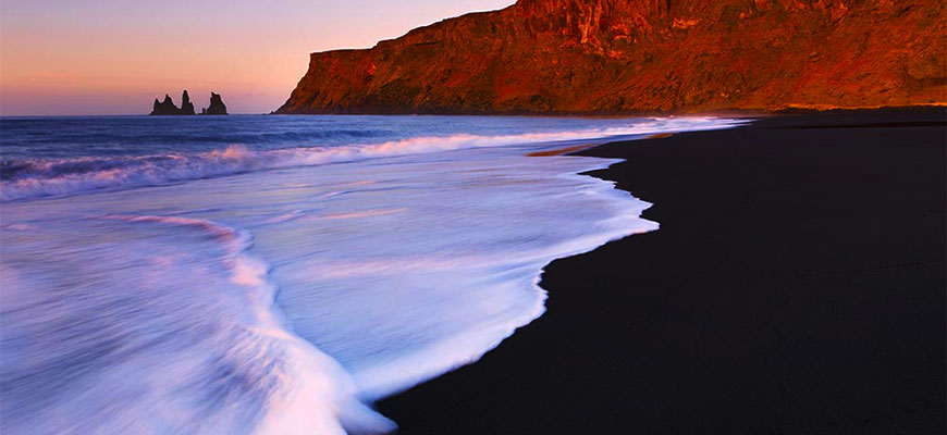странные удивительные места Пляж Вик Vik Исландия