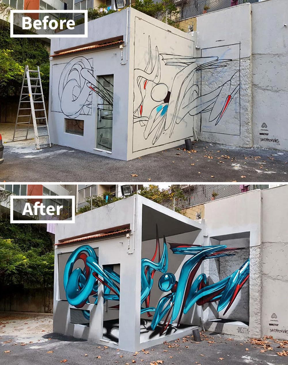 Sergio Odeith Серхио Одит уличные 3D-граффити