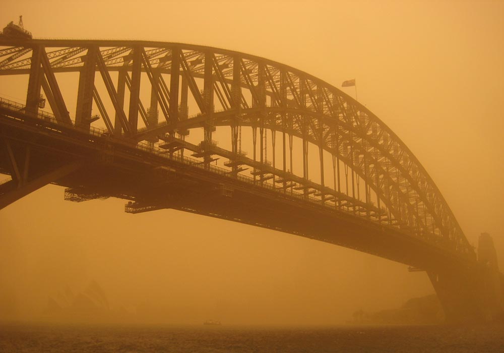 Редкие природные явления пылевая буря Австралия