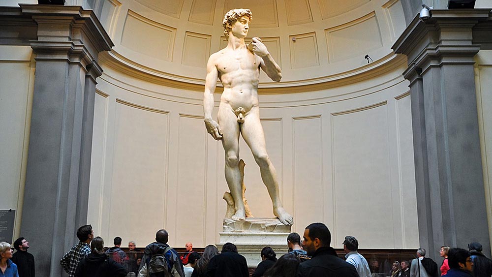 известные произведения искусства «Давид» Микеланджело: Galleria dell’Accademi, Флоренция
