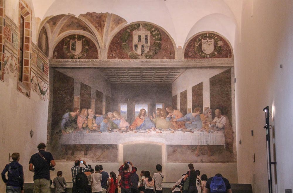 известные произведения искусства «Тайная вечеря» Леонардо да Винчи: Санта-Мария-делле-Грацие, Милан